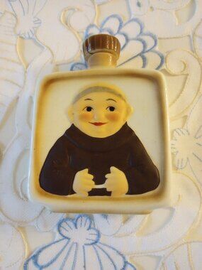 Friar Tuck Shiny Ceramic Liquor Flask Goebel Vintage